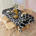 thumbnail image 3 of Black and White Giraffe Pattern Rectangle Tablecloth 60"x102",Waterproof Polyester Rectangle Table Cloth, Wipeable Spillproof Polyester Tablecloth for Dining, Camping, Indoor and Outdoor, 3 of 6