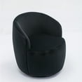 thumbnail image 3 of YesFashion Swivel Barrel Chair with Surrounding Backrest, 360 ° Rotating Base 250 Pounds Load Capacity Accent Velvet Sofa Chair for Living Room, Bedroom, Office, Kids Room, 3 of 8
