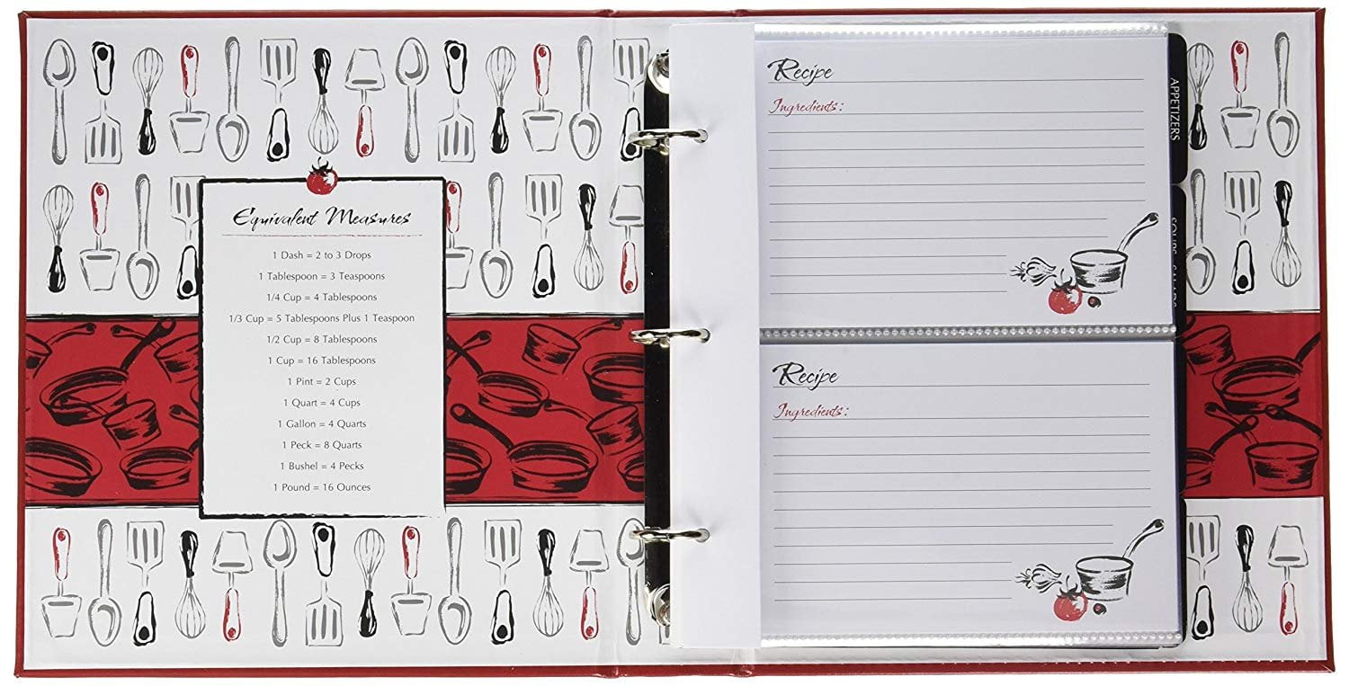 Gibson Recipe BOOK REFILL PAGES QP-14R CR 