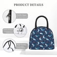 thumbnail image 4 of Fotbe Sea Sharks Bolsa de Almuerzo con Estampado, Lonchera Aislada, Contenedor de Comida Reutilizable Tipo Cooler a Prueba de Fugas, 4 of 6