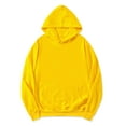 thumbnail image 5 of INSPIRE CHIC Men's Hoodie Sweatshirt Long Sleeves Solid Drawstring Pullover XL Yellow, 5 of 7