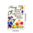 thumbnail image 4 of Joocar Always Loved Never Forgotten Forever Missed Linen Garden Flag With Hummingbirds And Flowers For Spring Summer Home Outdoor Garden Yard Door Decor 12x18 Inch, 4 of 5