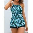 thumbnail image 4 of Charmo Womens Tankini Bath Suits Tummy Control Halter Two Piece Swimsuit with Belt, 4 of 7