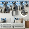 thumbnail image 4 of Designart "Africa Zebras euphony" African Metal Wall Decor, 4 of 5