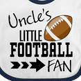 thumbnail image 4 of Inktastic Uncle's Little Football Fan Boys or Girls Baby Bib, 4 of 4
