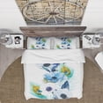 thumbnail image 2 of Designart 'Anemones And Peacock Feathers' Floral Duvet Cover Set, 2 of 4