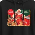 thumbnail image 3 of Coca-Cola - Vintage Santa at Ice Cooler - Juniors Cropped Long Sleeve Fleece Hoodie, 3 of 5