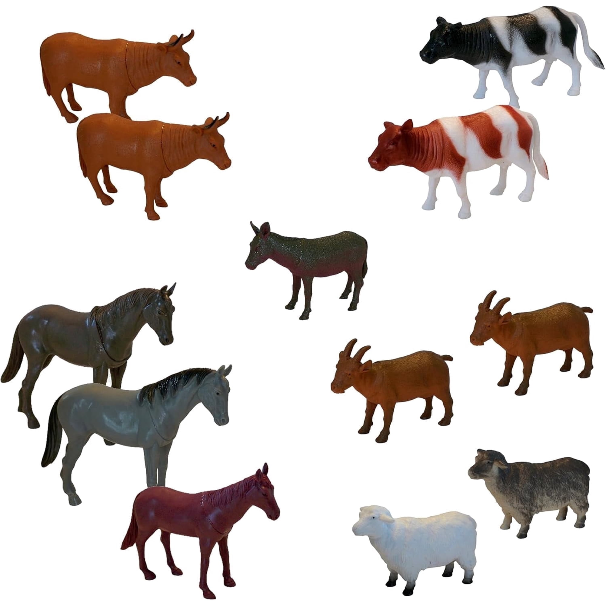 Farm Animals Playset, Set of 12