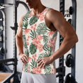 thumbnail image 3 of Wukai Lilies Flowers Print Men’s Workout Tank Top Sleeveless Muscle T shirt Gym Running Fitness Tank Top-Medium, 3 of 7