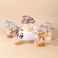 thumbnail image 2 of Lámpara de noche con forma de árbol de la fortuna de citrino morado natural, columna de cristal blanco, lámpara de noche de un solo cristal, decoración de moda para bricolaje, 2 of 4