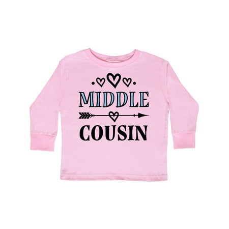 

Inktastic Middle Cousin Gift Gift Toddler Toddler Girl Long Sleeve T-Shirt