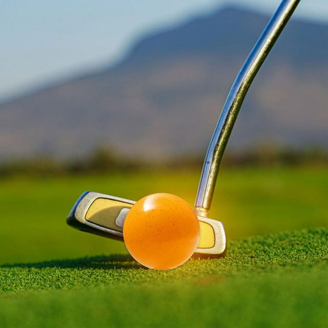 Pelota de golf para parque al libre de 2,36 pulgadas, pelota de entrenamiento de golf para golfistas en el patio, reuniones familiares y deportes Naranja