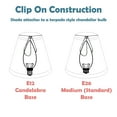 thumbnail image 7 of Aspen Creative 32066-2 Small Hardback Empire Shape Chandelier Clip-On Lamp Shade Set (2 Pack), Transitional Design in White, 5" bottom width (3" x 5" x 4"), 7 of 7