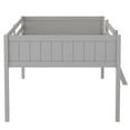 thumbnail image 4 of Euroco Wood Full Size Loft Bed, Low Profile Bed with Ladder, Gray, 4 of 11