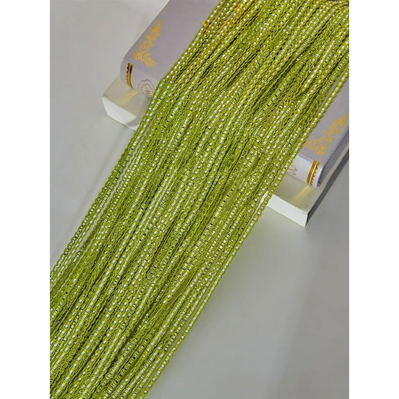 Zhuge 1 Pack 39 x 79 Inch Curtains for Doorways Room Divider Curtains Hippie Room Decor Hanging Beaded Curtains for Bedroom Closet Door,Green