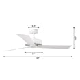 thumbnail image 5 of 52" Plywood Ceiling Fan without Light, Satin White Ceiling Fan with Remote Control, 4-Speed DC Motor, 5 of 10