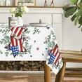 thumbnail image 4 of 4th of July Tablecloth 60x84 Inch, Patriotic Eucalyptus Star Independence Day Memorial Day Table Cover for Party Picnic Dinner Decor, 4 of 6