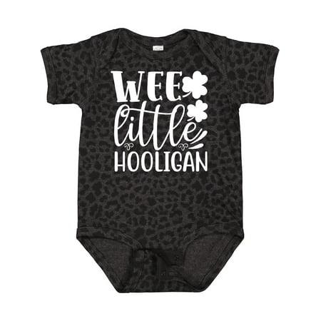 

Inktastic St. Patrick s Day Wee Little Hooligan with Shamrocks Boys or Girls Baby Bodysuit