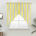 thumbnail image 2 of Swag Valance Curtains for Windows, Yellow Stripe Light Filtering Kitchen Curtains with Rod Pocket, Geometric Grey White Vertical Striped Window Treatment Valances for Living Room, 36x45 - 2 PCS, 2 of 9