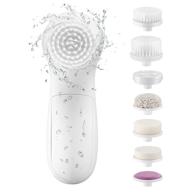 PIXNOR 7 in 1 Electric Beauty Face Facial Cleansing Spin Brush and