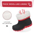 thumbnail image 4 of FUNCOO PLUS Kids Fleece Lined Rain Boots Boys Winter Warm Snow Boots, Black, Little Kid Size 11, 4 of 5