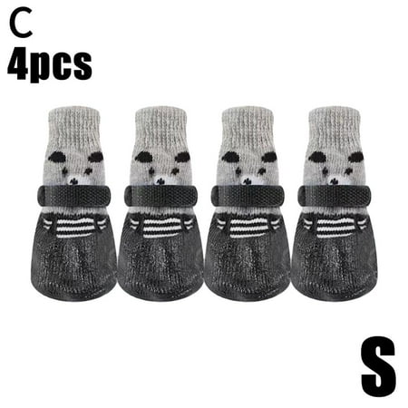 EtherealEdge Dog Boots Waterproof Anti-Slip Dog Shoes Medium Dog Boots Paw Protectors Booties with Reflective Straps for Winter Cold Pavement Snowy Rain Day