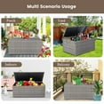 thumbnail image 2 of 200Gal Outdoor Storage Box, PE Rattan Deck Box for Outside Patio Furniture, Cushions Toys Garden Poolside Storage Bench, Waterproof Lid, Gray, 2 of 9