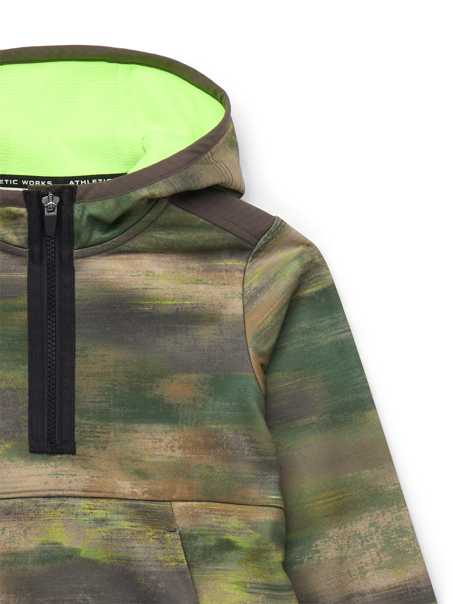 Athletic Works Boys Tech Fleece Pullover Hoodie, Sizes 4-18 & Husky