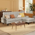 thumbnail image 4 of Lofka Sectional Couch, Convertible L Shaped Couches for Living Room, Upgraded Sofas with Soft Velvet for Small Spaces, Ligth Gray, 4 of 6