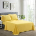 thumbnail image 1 of Marina Decoration Ultra Soft Silky Deep Pocket Solid Rayon from Bamboo Bedding All Season Sheet Set, Yellow Color, 1 of 7