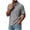 Gray, variant on Golf Shirts for Men Waffle Grid Textured Collared 5-Button Short Sleeve Breathable Casual Tops,L