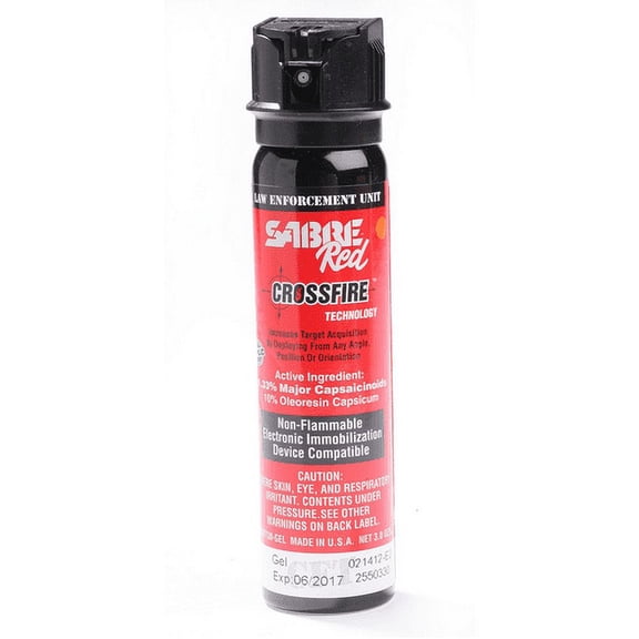 Sabre Red Crossfire Gel Police-Grade Pepper Sprays, 3 oz