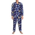 thumbnail image 3 of Fotbe Cute Shark Pijama de Hombre con Estampado de Manga Larga, Conjunto de 2 Piezas, Ropa de Dormir Suave y Cómoda con Bolsillos-X-Large, 3 of 7