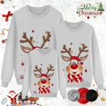 thumbnail image 2 of AWZXDE Christmas Pajamas Bas de Pyjama Familial Assortis pour Papa et Enfants Chandails en Molleton à Manches Longues Tenue de Vacances Col Rond Festif Hommes,G, 2 of 4
