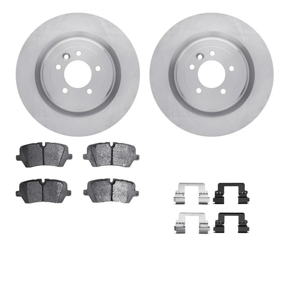 Dynamic Friction Company Rear Brake Rotors with 5000 Advanced Brake Pads includes Hardware 6512-11142