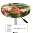 thumbnail image 4 of Lsque Holiday Christmas Stars Round Bar chair cushion covers Velvet Fabric Premium Comfort Protects from Scratches and Stains for 14-17 Inch Chair- 12 inch, 4 of 7