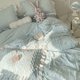 thumbnail image 4 of Juego de cama suave Juego de cama de tela cepillada Juego de cama suave con decoración de encaje Tela cepillada amigable con la piel Suministros de cama de princesa ANGGREK  Otros, 4 of 5