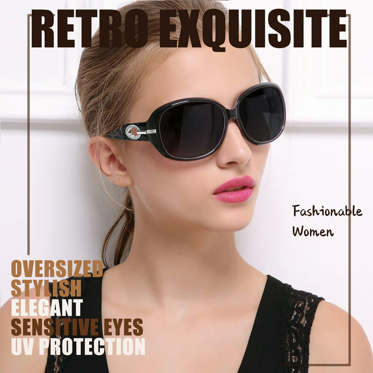 1 Pair Red Retro Metal Chain Decorated Women Fashion Sunglasses