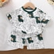 thumbnail image 2 of Odeerbi 3M-6Y Niños Trajes de Verano Estampado de Dinosaurios Camiseta de Algodón de Manga Corta Pantalones Cortos Conjunto de Dos Piezas Cintura Elástica, 2 of 5