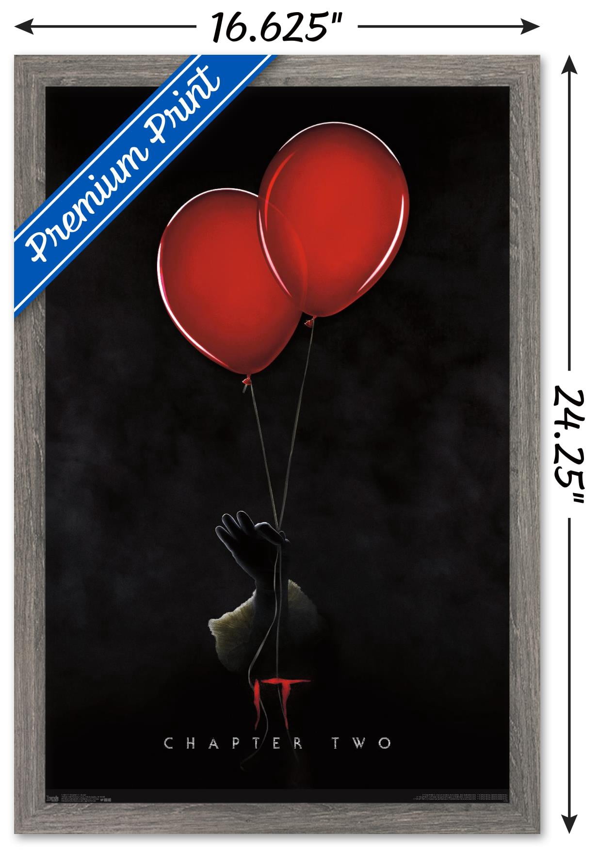 IT: Chapter 2 - Teaser One Sheet Wall Poster, 14.725" x 22.375", Framed