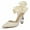 White, variant on FSJ Women Elegant Pointy Close Toe Crystal High Heels Sandals Ankle Strap Side Bowknot Crystal Chunky Heels Pumps Wedding D'Orsay Shoes Size 8 White