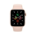 thumbnail image 2 of Apple Watch Series 5 (GPS + Cellular, 44mm) Gold Aluminum Case with Pink Sport Band, 2 of 6