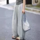 thumbnail image 3 of En stock, camiseta elegante adelgazante de manga corta blanca para mujer, top informal de cuello redondo, línea de hueso adelgazante de verano, 3 of 4