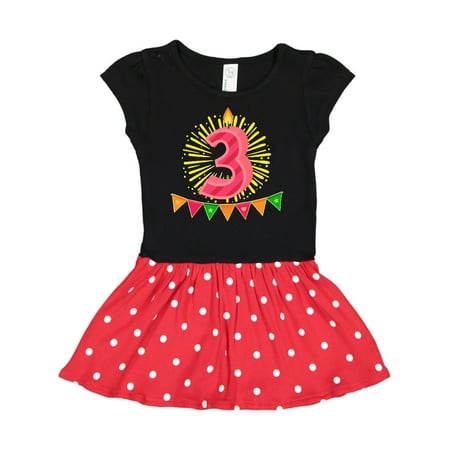 

Inktastic 3rd Birthday Party Candle Gift Toddler Girl Dress