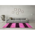 thumbnail image 3 of Ahgly Company Indoor Round Abstract Pink Modern Area Rugs, 5' Round, 3 of 4