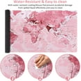 thumbnail image 4 of Extended Gaming Mouse Pad (35.4x15.7 in), Large 3mm Non-Slip Rubber Base Mousepad with Stitched Edges, Waterproof Keyboard Mouse Mat Desk Pad for Work, Game, Office, Home - Pink World, 4 of 6