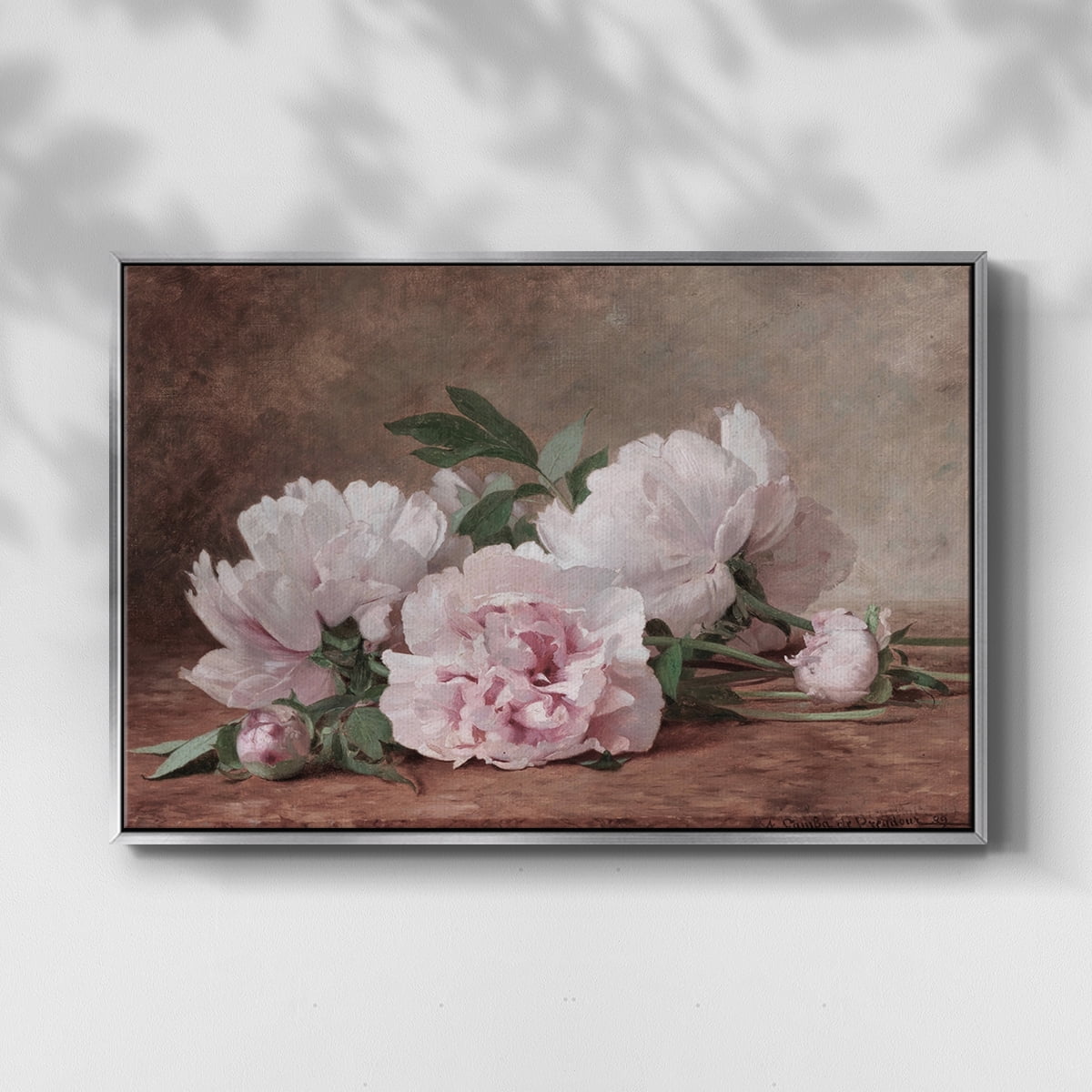 Vintage Botanical Print-XXXVI By Wexford Home Framed in Silver Wood Gallery Wrapped Canvas 17 in. x 25 in.