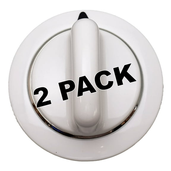 2 Pk, Dryer Knob, White, for General Electric, Hotpoint AP3995088, WE1M654