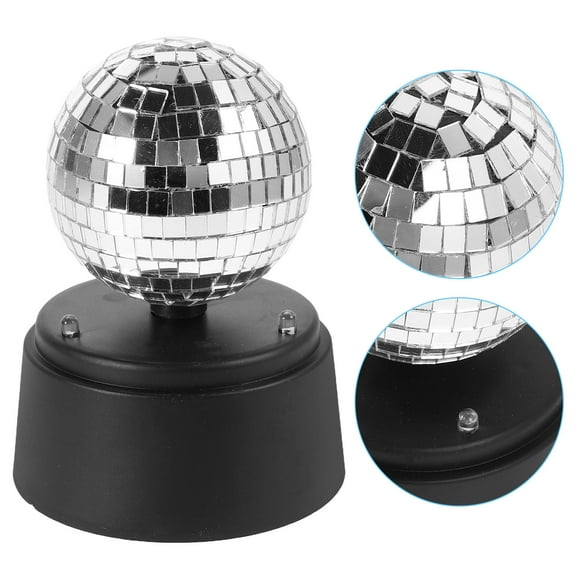 FOLOYORI Disco Ball Lamp Metal Silver Lighting Equipment 1Set 3.9In