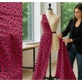 thumbnail image 5 of Soimoi Pink Cotton Voile Fabric Black Dots Print Fabric by Yard 42 Inch Wide, 5 of 7